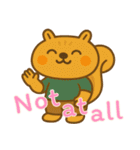 リスの赤ちゃんの生活 (えいご) Ver2（個別スタンプ：28）