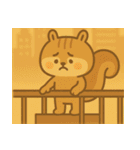 リスの赤ちゃんの生活 (えいご) Ver2（個別スタンプ：40）