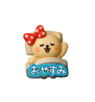 水玉りぼんのくまちゃん（個別スタンプ：3）