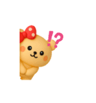 水玉りぼんのくまちゃん（個別スタンプ：4）