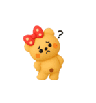水玉りぼんのくまちゃん（個別スタンプ：7）