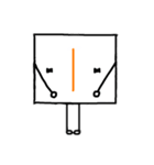 数字キャラ(ふかみどり、オレンジ)（個別スタンプ：11）