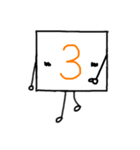 数字キャラ(ふかみどり、オレンジ)（個別スタンプ：13）