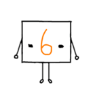 数字キャラ(ふかみどり、オレンジ)（個別スタンプ：16）