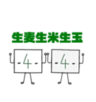 数字キャラ(ふかみどり、オレンジ)（個別スタンプ：21）