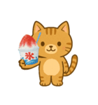 眠いのに寝れない夏のネコスタンプ（個別スタンプ：9）