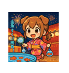夏あそび！犬耳ちびちゃん（個別スタンプ：9）