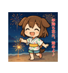 夏あそび！犬耳ちびちゃん（個別スタンプ：24）