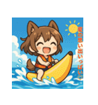 夏あそび！犬耳ちびちゃん（個別スタンプ：26）
