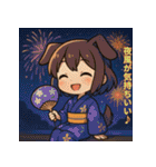 夏あそび！犬耳ちびちゃん（個別スタンプ：28）