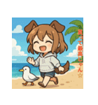 夏あそび！犬耳ちびちゃん（個別スタンプ：38）