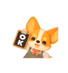動く！デカ文字コーギー（個別スタンプ：6）