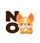 動く！デカ文字コーギー（個別スタンプ：7）