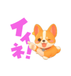 動く！デカ文字コーギー（個別スタンプ：11）