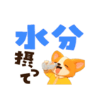 動く！デカ文字コーギー（個別スタンプ：18）