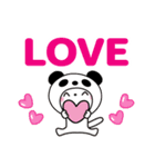 パンダ被り物♡ゆるねこ【デカ文字】（個別スタンプ：18）