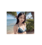 動くビキニ美少女❤️少しハレンチ台詞あり（個別スタンプ：5）