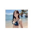 動くビキニ美少女❤️少しハレンチ台詞あり（個別スタンプ：13）