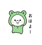 動く♪くまぽこ、梅雨から夏へ（個別スタンプ：1）