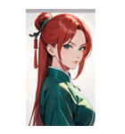真紅の決意眼0（個別スタンプ：1）