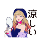 キュートなオンニの夏休み♡（個別スタンプ：14）