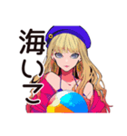 キュートなオンニの夏休み♡（個別スタンプ：26）