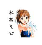 ふつうの女の子の夏★毎日使える（個別スタンプ：21）