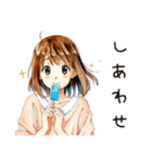 ふつうの女の子の夏★毎日使える（個別スタンプ：30）