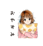 ふつうの女の子の夏★毎日使える（個別スタンプ：35）