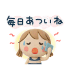ずっと使える♡3D夏ミルクティ（個別スタンプ：9）