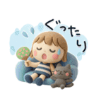ずっと使える♡3D夏ミルクティ（個別スタンプ：18）