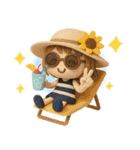 ずっと使える♡3D夏ミルクティ（個別スタンプ：40）