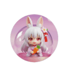 白い精霊みなみちゃん第2弾（個別スタンプ：1）