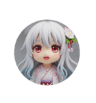 白い精霊みなみちゃん第2弾（個別スタンプ：5）