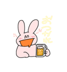 オープンカーとうさぎ（個別スタンプ：9）