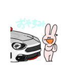 オープンカーとうさぎ（個別スタンプ：10）