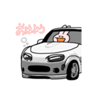 オープンカーとうさぎ（個別スタンプ：11）