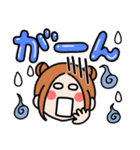 ツイン団子ガール・デカ文字（個別スタンプ：34）