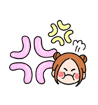ツイン団子ガール・デカ文字（個別スタンプ：40）