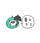 biepo 夏のしろまーる 省スペース（個別スタンプ：19）