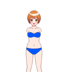 ❤️着せ替え⭐コーデ11♪夏（個別スタンプ：21）