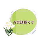 8月の誕生花＊メッセージスタンプ（個別スタンプ：4）
