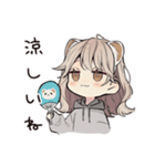 フェレットちゃんの夏休み♡（個別スタンプ：4）