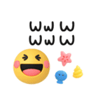 夏のスマイル♡超立体見やすいデカ文字（個別スタンプ：7）
