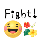 夏のスマイル♡超立体見やすいデカ文字（個別スタンプ：21）