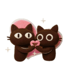 大人かわいい絵本の猫40[夏]3DフェルトVer（個別スタンプ：19）