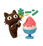 大人かわいい絵本の猫40[夏]3DフェルトVer（個別スタンプ：37）