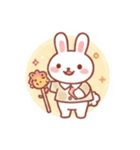 うさぎのもぐもぐデイズ（個別スタンプ：4）
