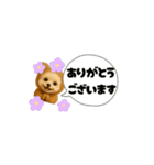 ポメプーひまわり（個別スタンプ：8）