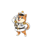 【敬礼犬 4】（個別スタンプ：2）